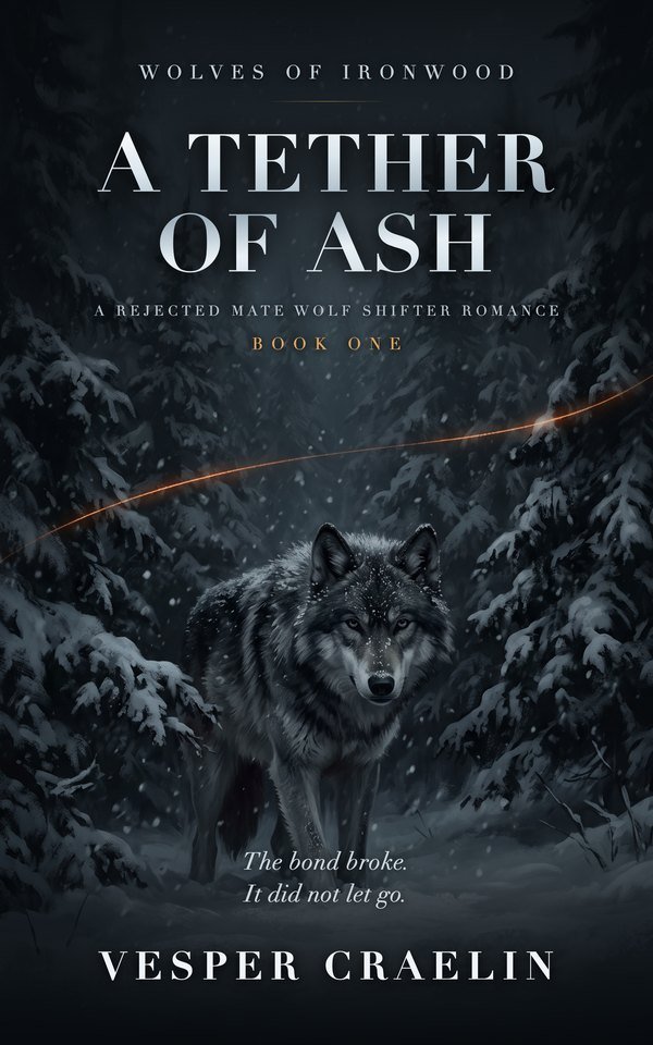 Cover of A Tether of Ash, book one of Wolves of Ironwood