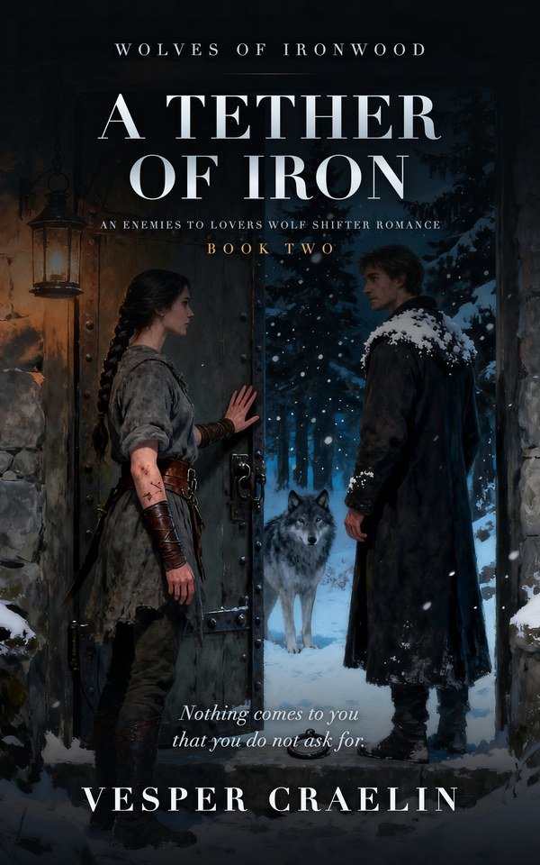 Cover of A Tether of Iron, book two of Wolves of Ironwood